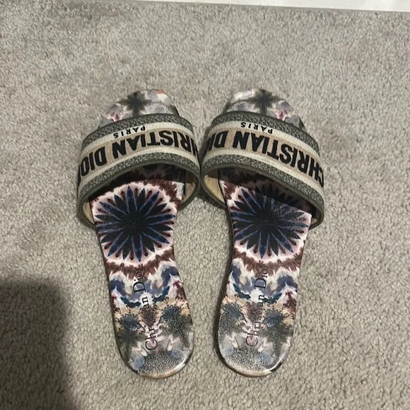 Dior Multicolor Slide Sandals - Picture 3 of 11
